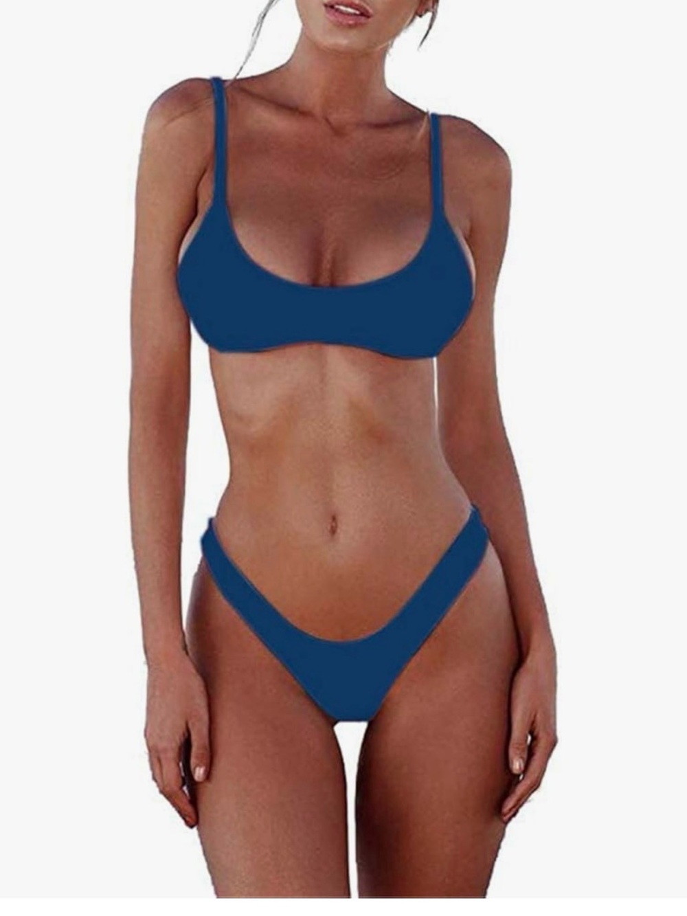 NWT Sherry DC Classic Scoop Bikini Set - Deep Blue